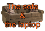 The sofa and the laptop